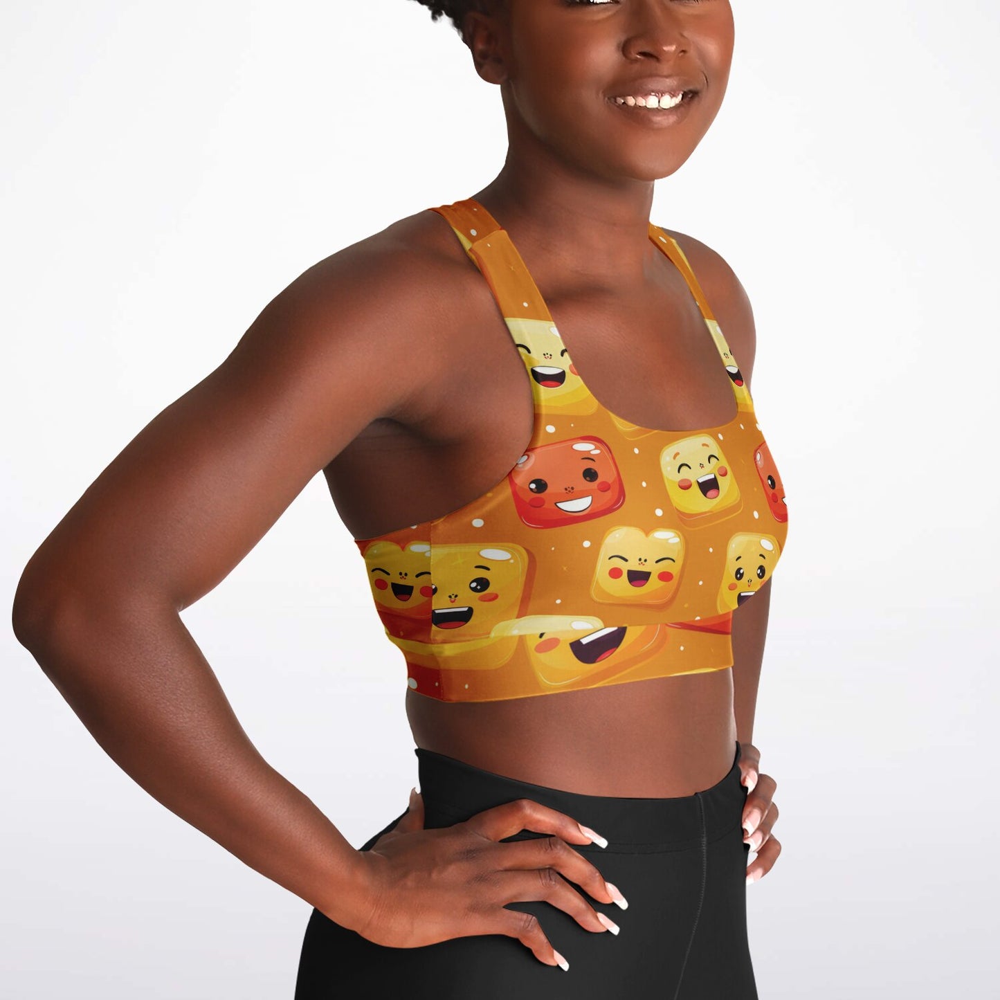 Happy Faces Padded Sports Bra