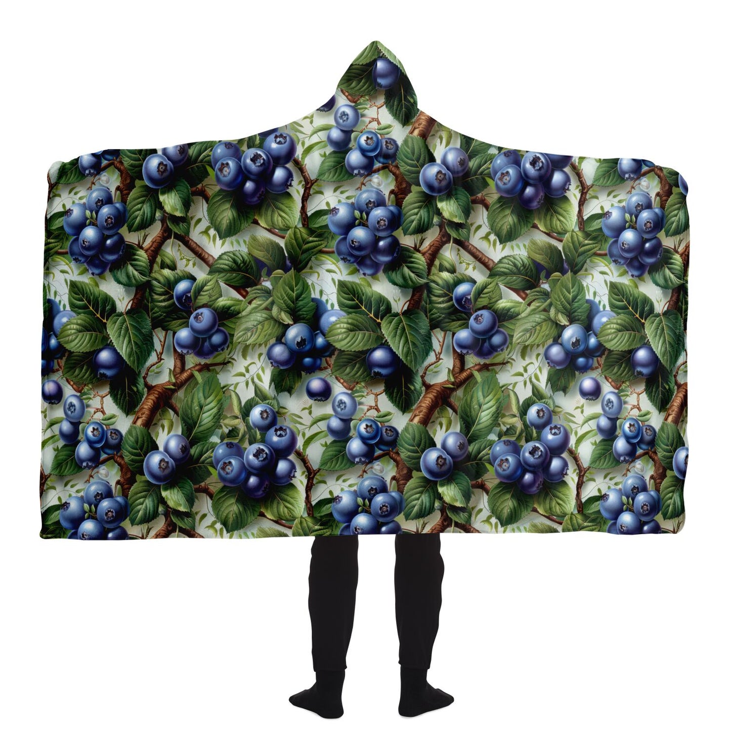 Blueberry Delight Hooded Blanket