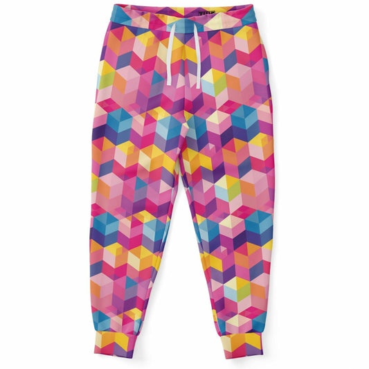 Colorful Geometric Joggers for Vibrant and Stylish Loungewear - AOP