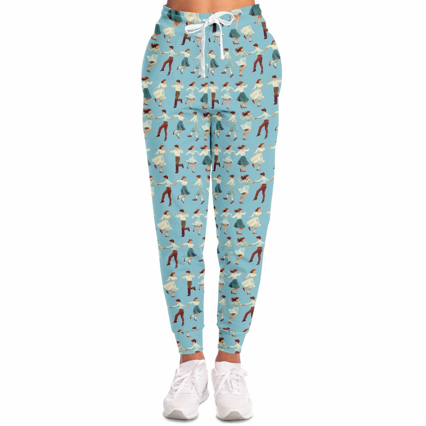 Retro Dance High-Waisted Joggers for Fun and Stylish Loungewear - AOP