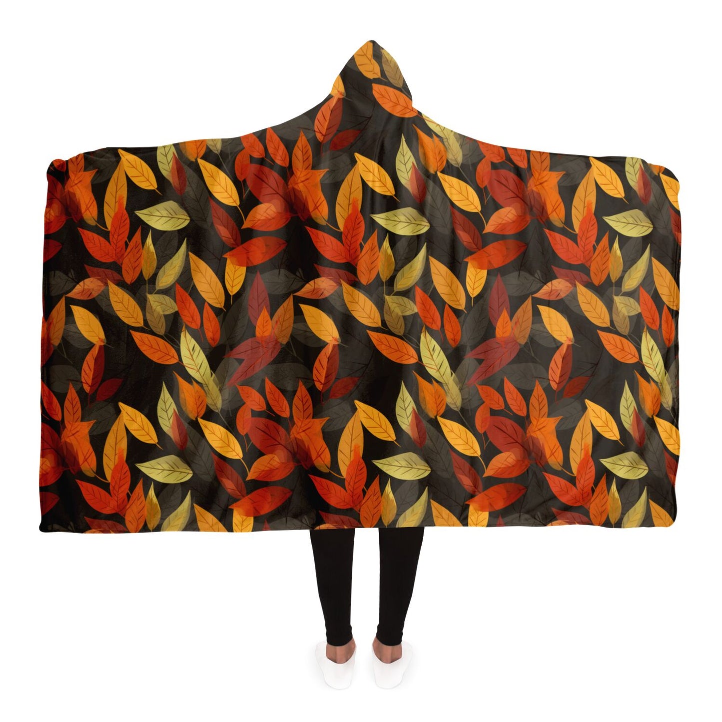 Autumn Leaves Hooded Blanket