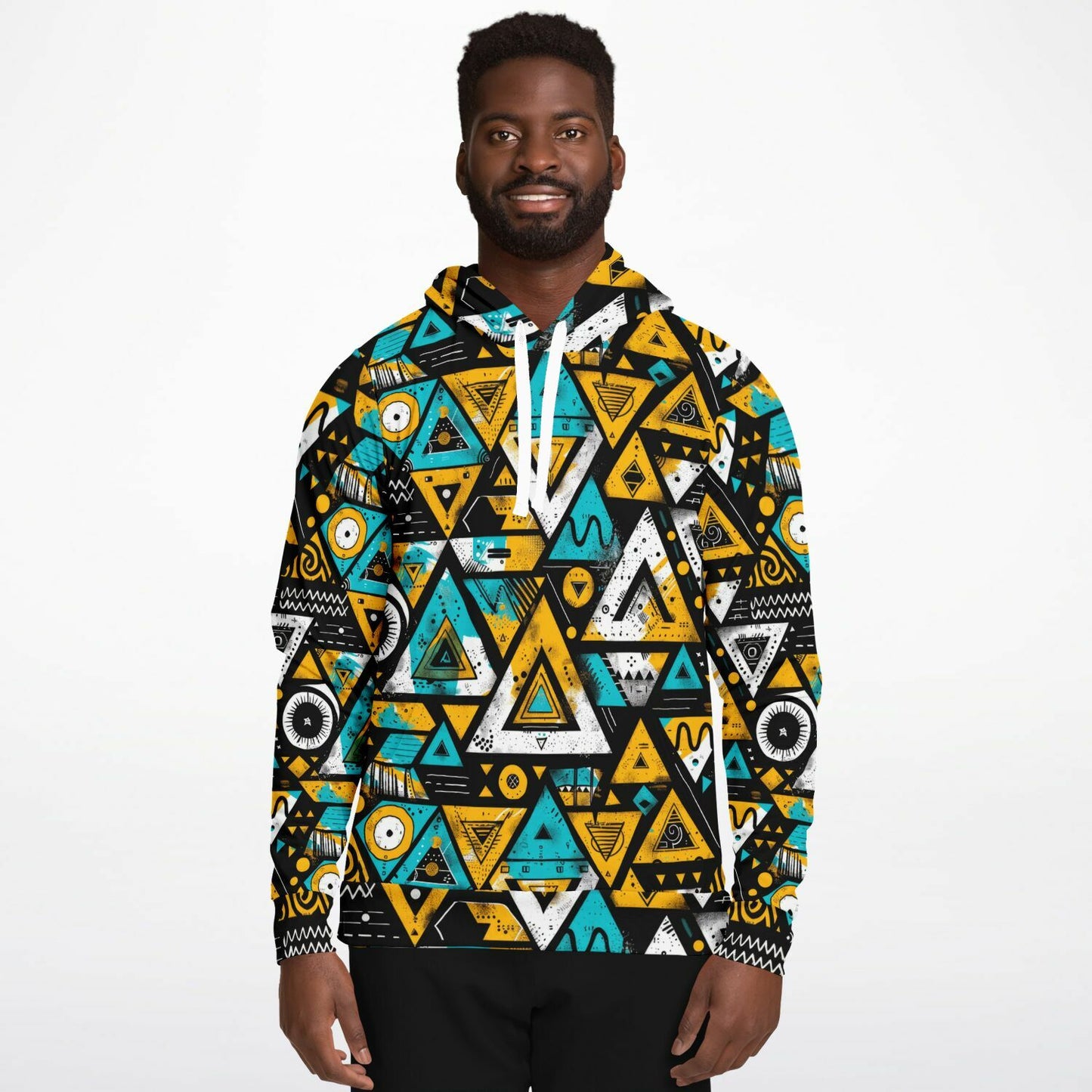 Geometric Pop Pullover Fashion Hoodie - AOP