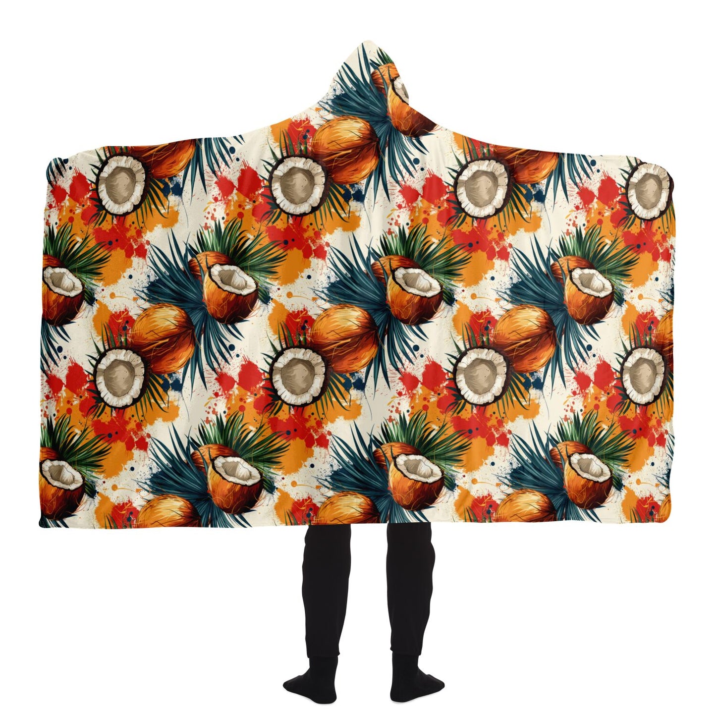 Tropical Coconut Hooded Blanket