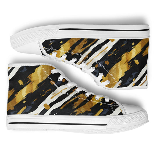 Urban Peak High-Top Shoes with Bold Brushstrokes Design