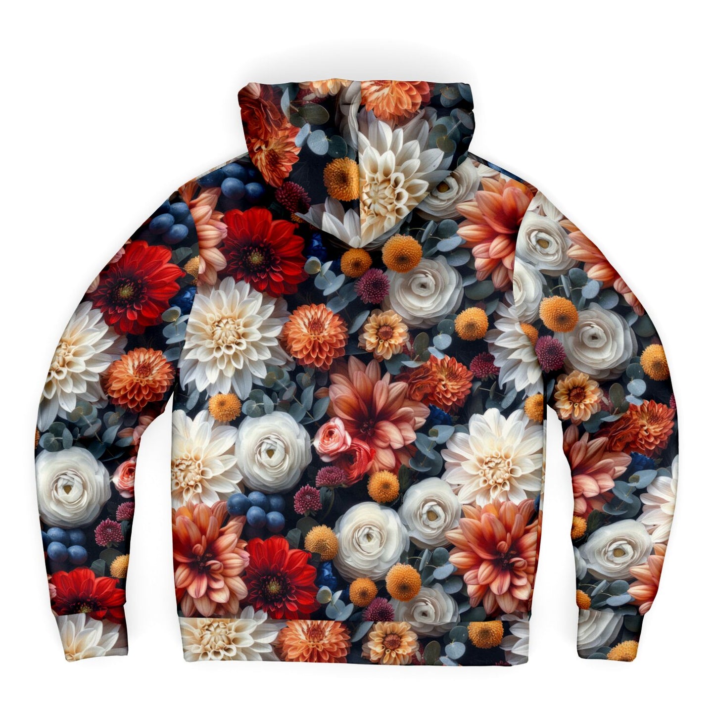 Floral Harmony Microfleece Zip hoodie - AOP