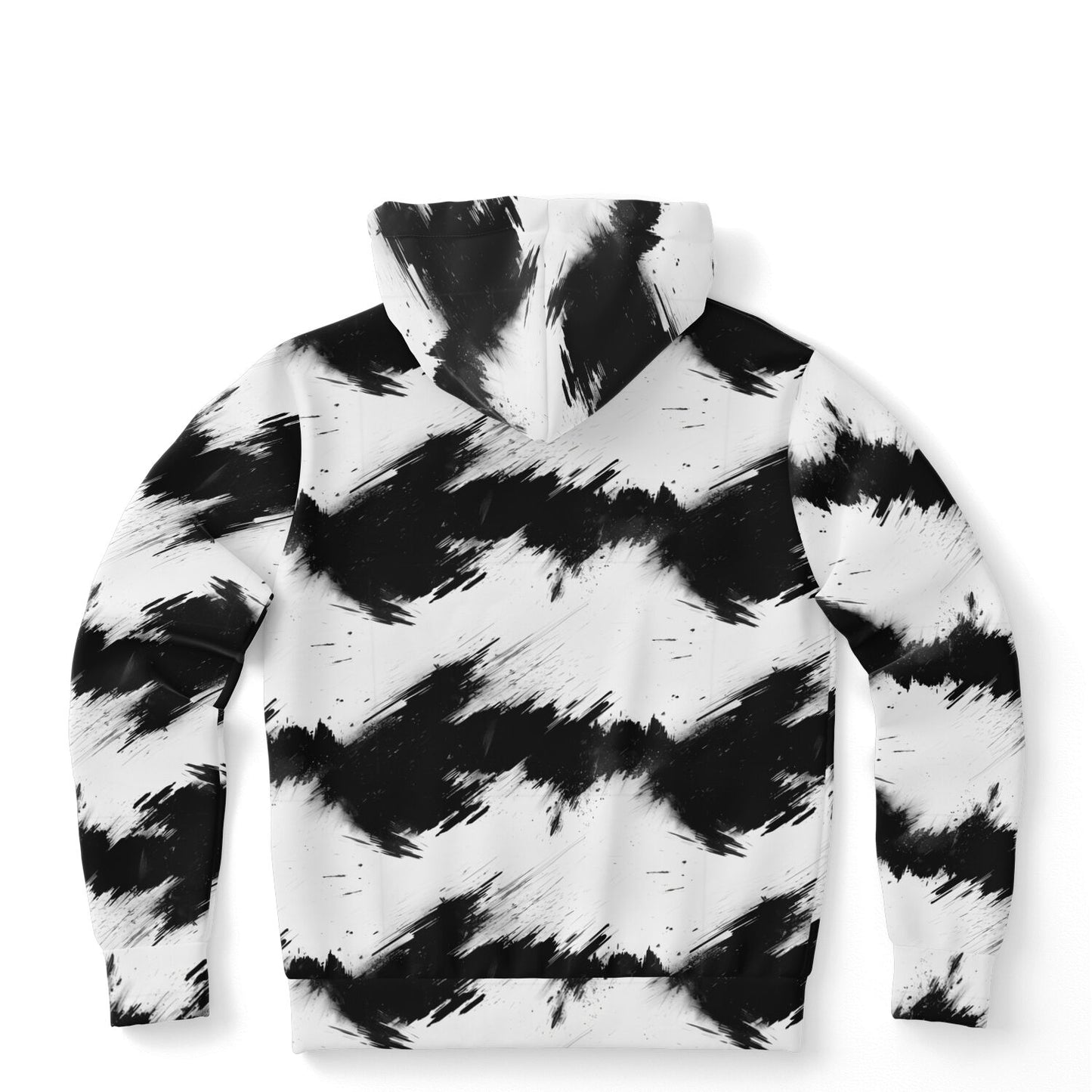 Monochrome Brushstroke Unisex Hoodie - AOP