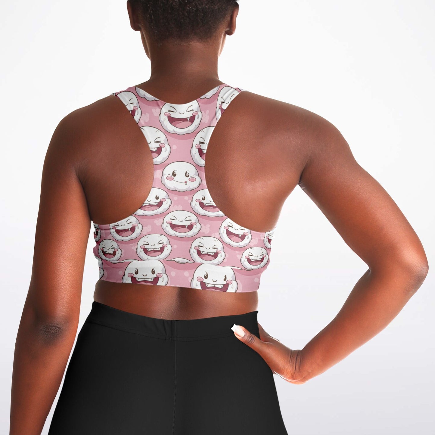 Happy Clouds Padded Sports Bra