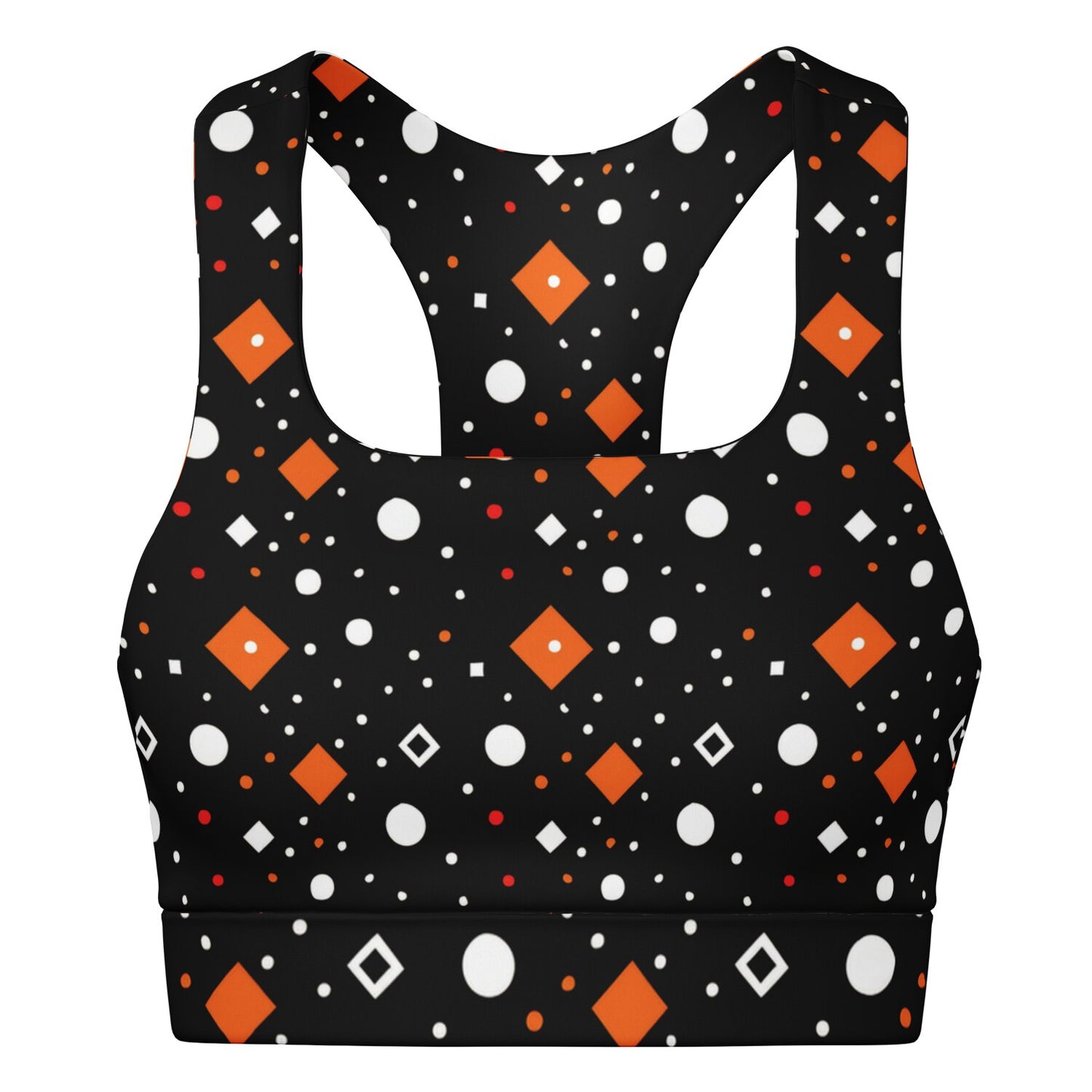 Bold Geometric Pattern Sports Bra