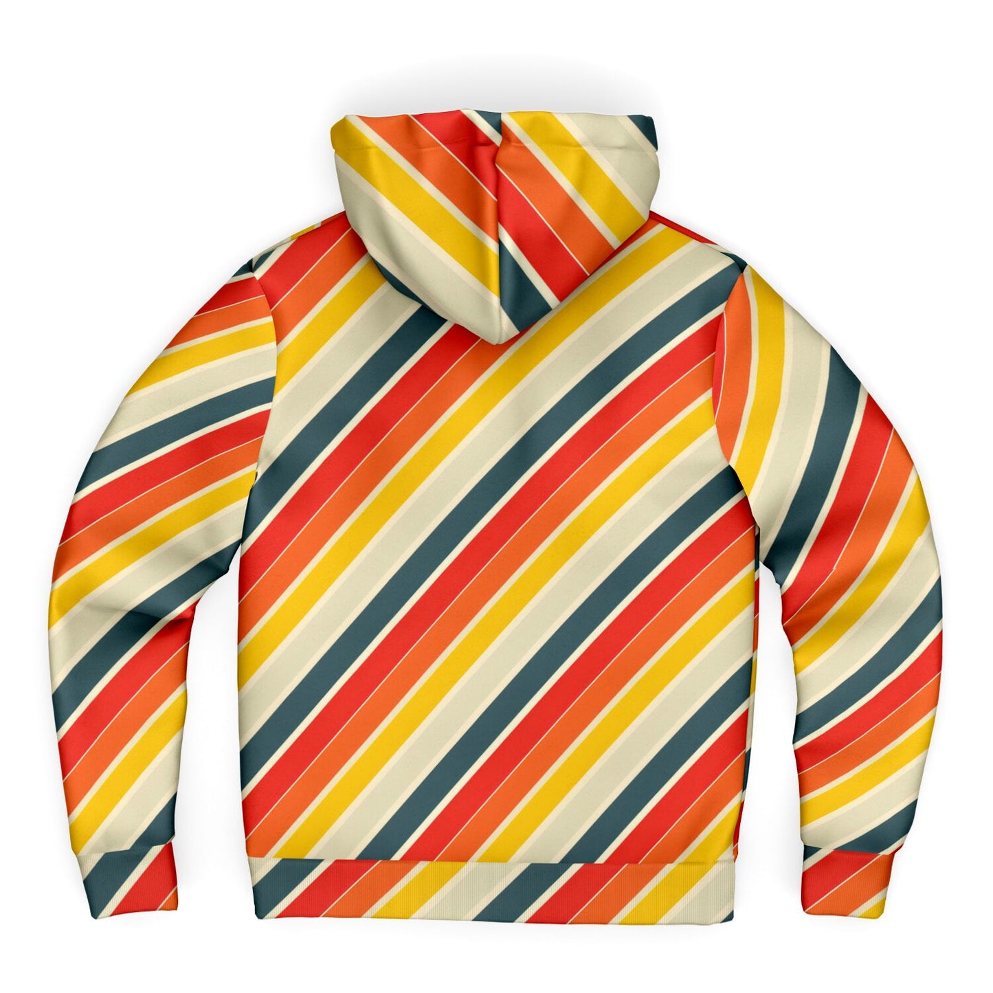 Retro Stripes Microfleece Zip hoodie - AOP