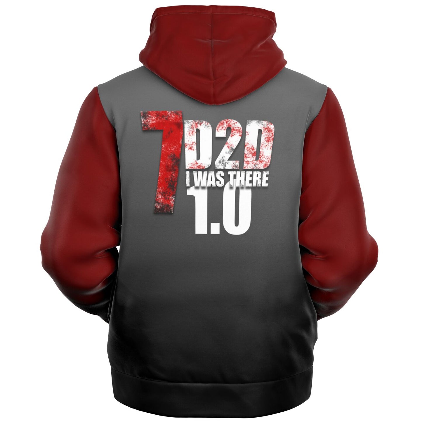 Custom Hoodie - "7D2D 1.0 I Was There" Red Edition - AOP