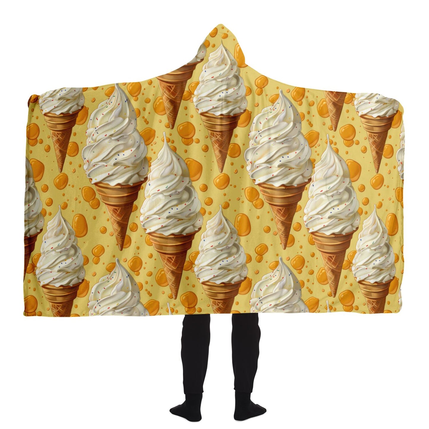 Sweet Delight Ice Cream Hooded Blanket