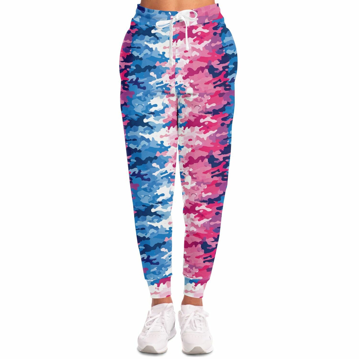 Vibrant Pink & Blue Camo Unisex Joggers - AOP