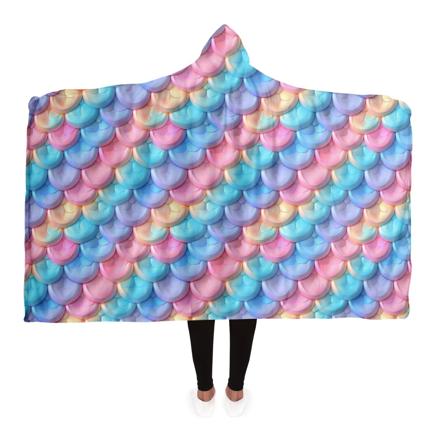 Enchanted Mermaid Scales Hooded Blanket