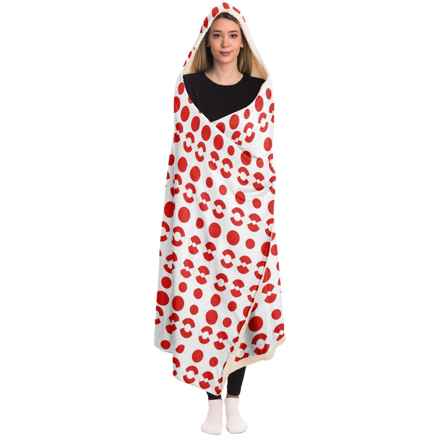 Retro Dots Hooded Blanket