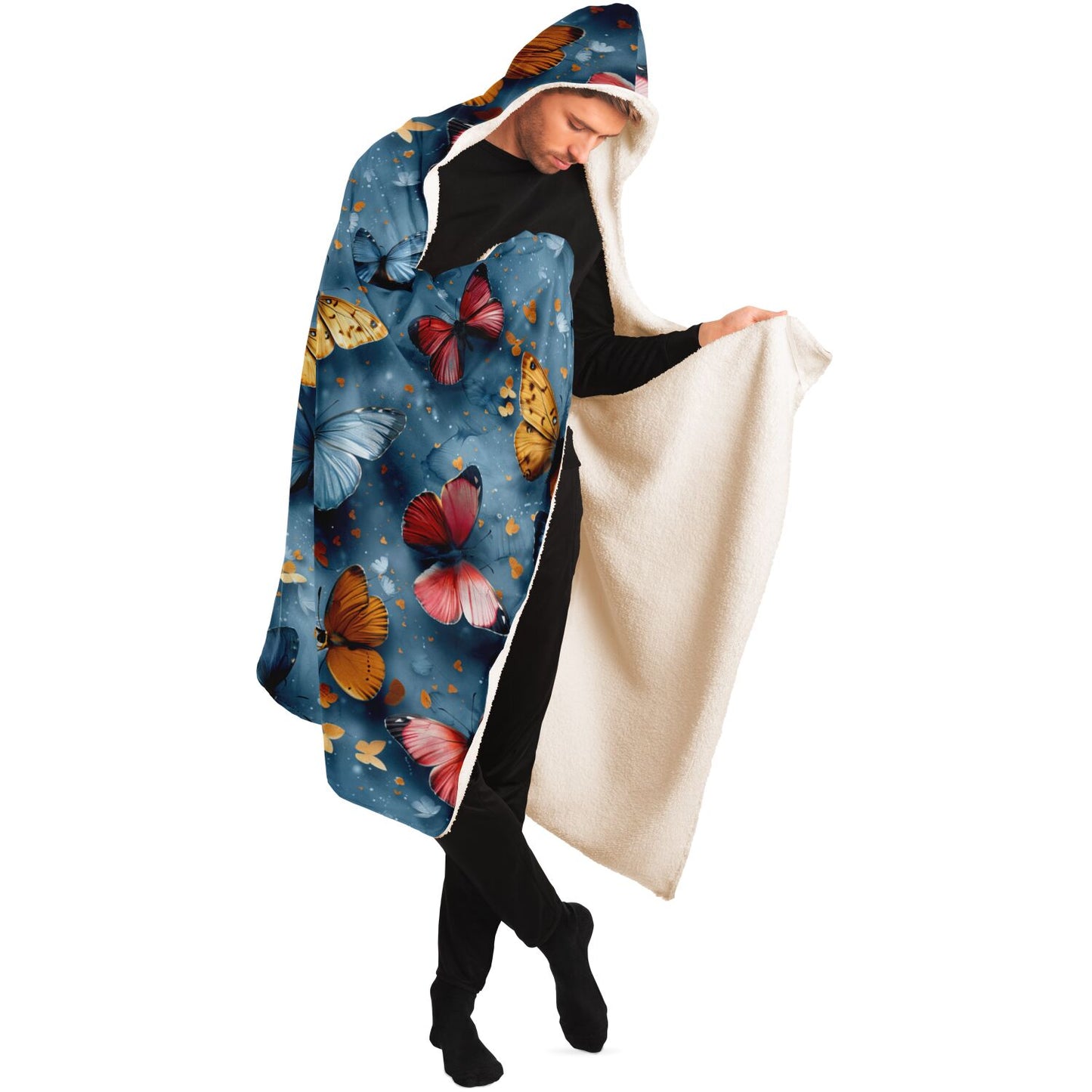 Fluttering Butterfly Hooded Blanket