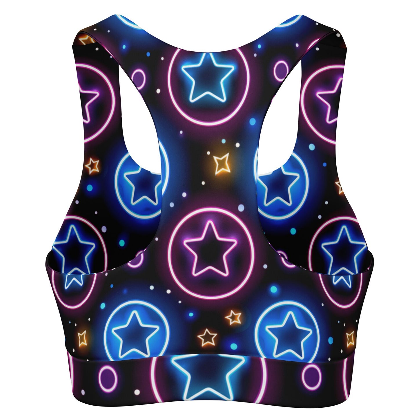 Neon Starburst Padded Sports Bra