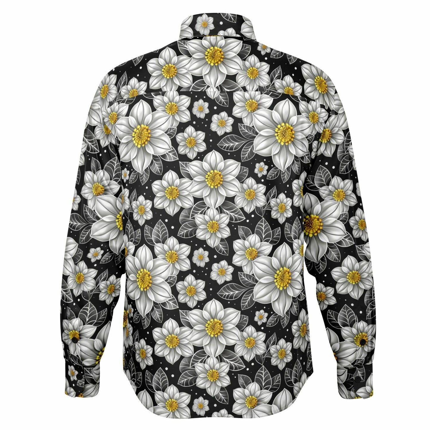 Floral Elegance Long Sleeve Button Down Shirt