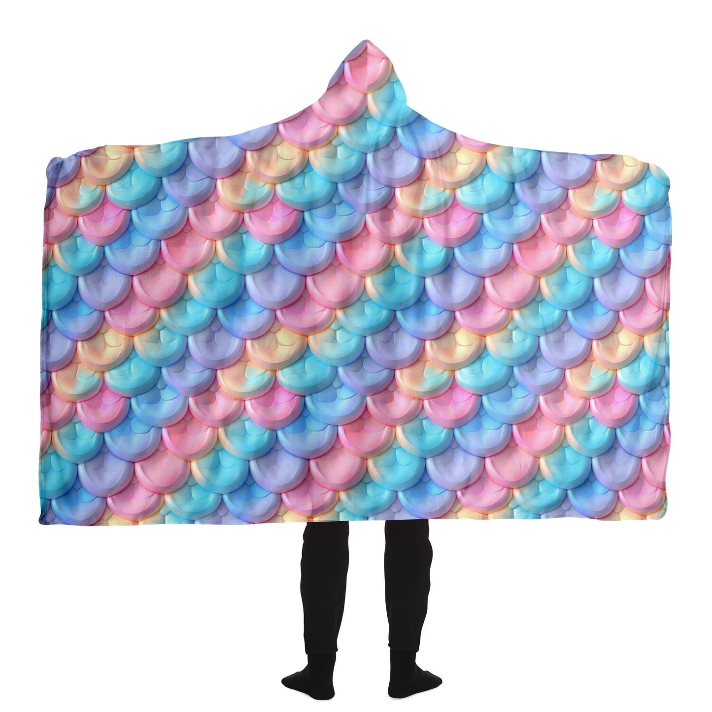 Enchanted Mermaid Scales Hooded Blanket