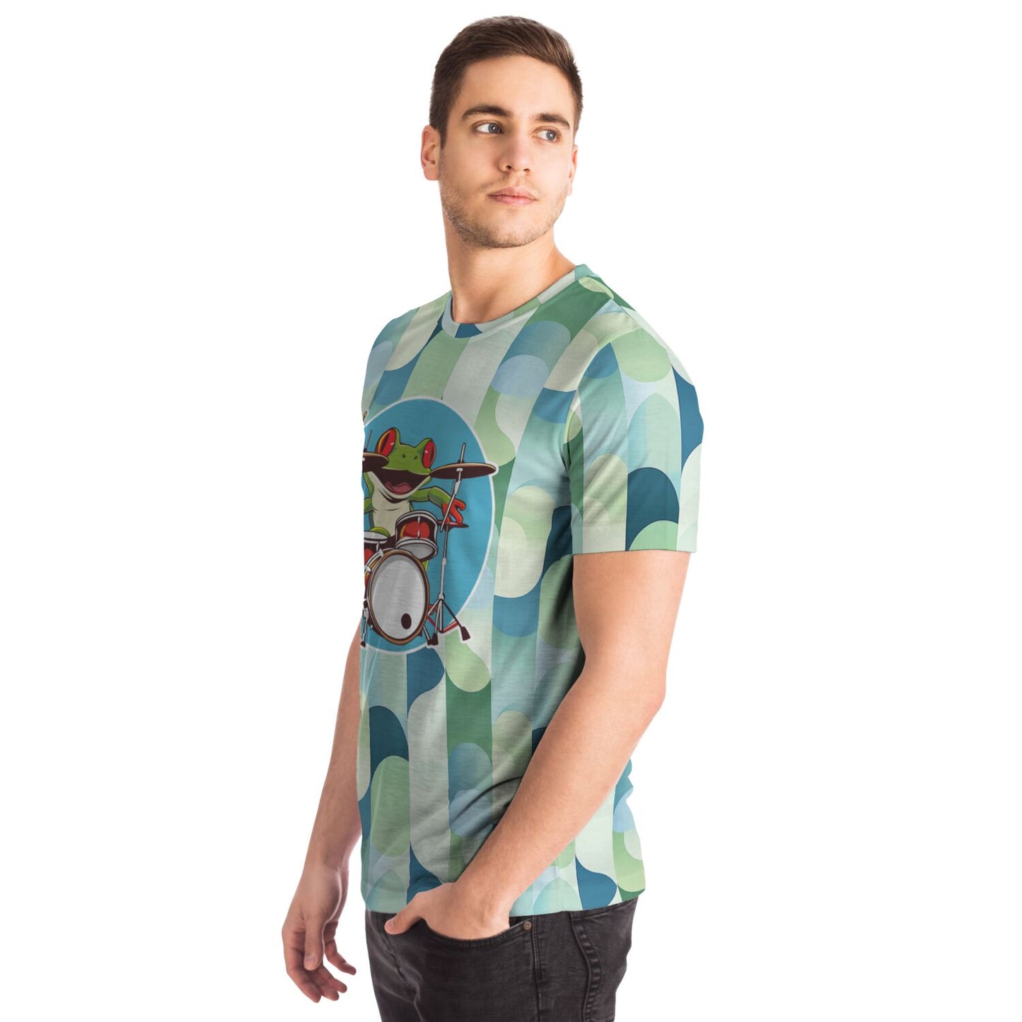 Drumming Frog Retro Groove T-Shirt