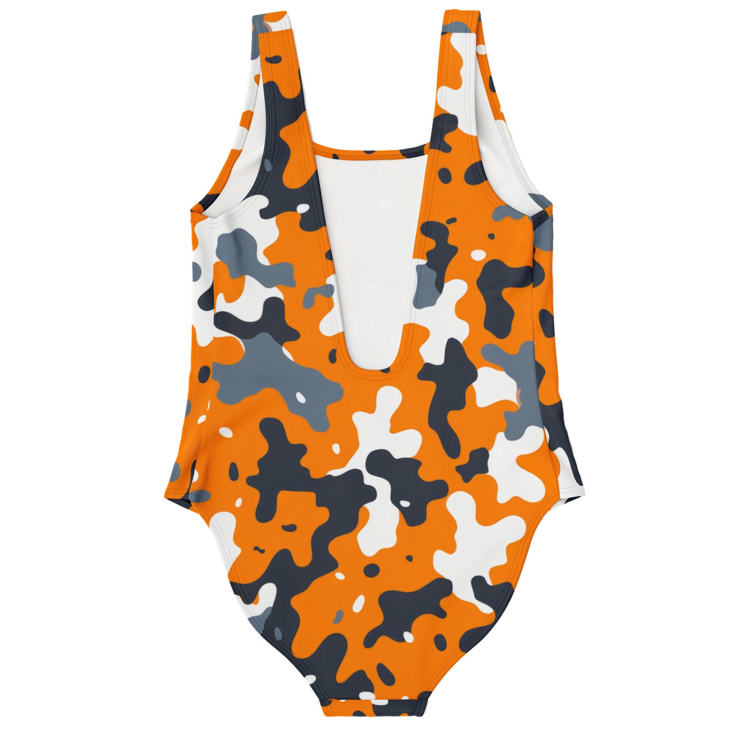 Vibrant Orange Camo Women's One-Piece Swimsuit - AOP