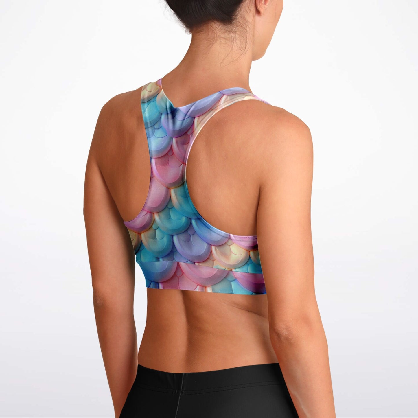 Enchanted Mermaid Scales Sports Bra