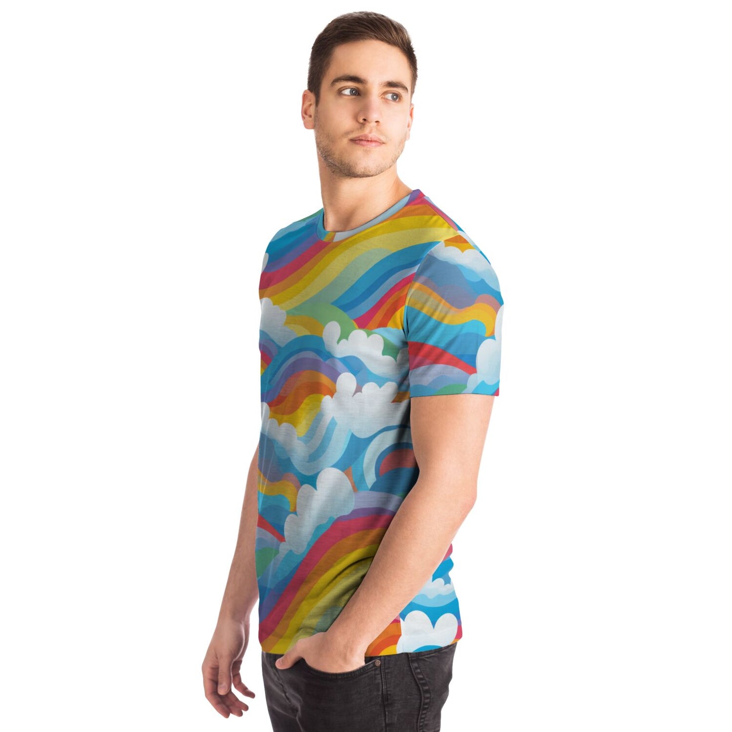 Retro Rainbow Clouds Unisex T-Shirt