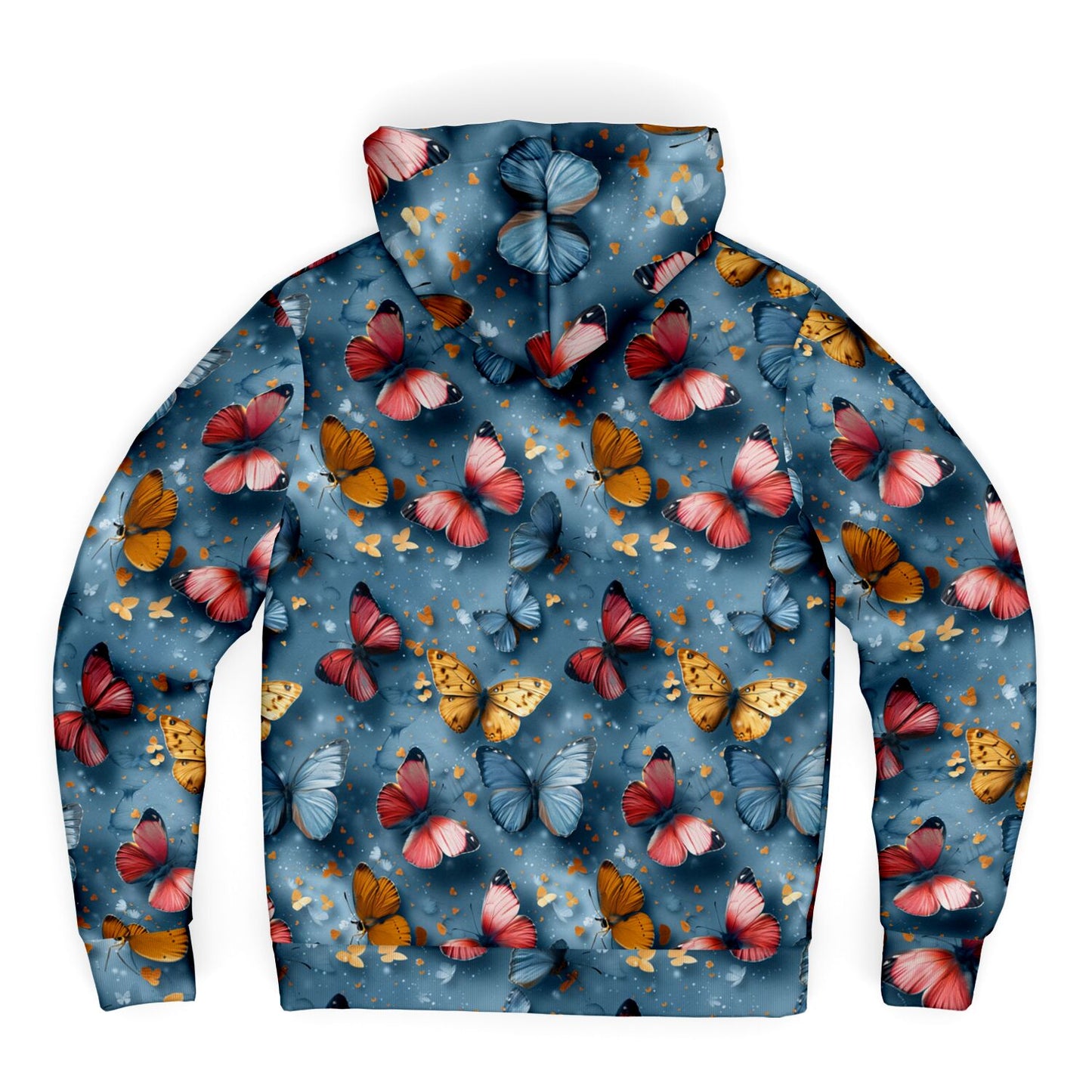 Whimsical Butterfly Microfleece Zip hoodie - AOP