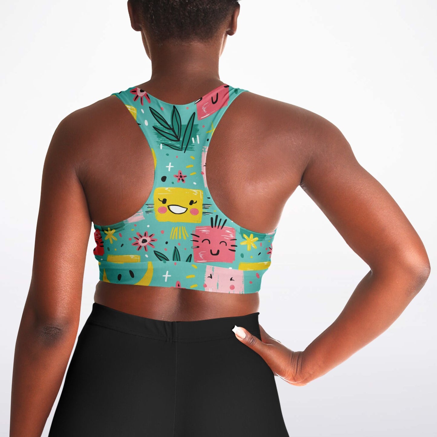 Tropical Joy Padded Sports Bra