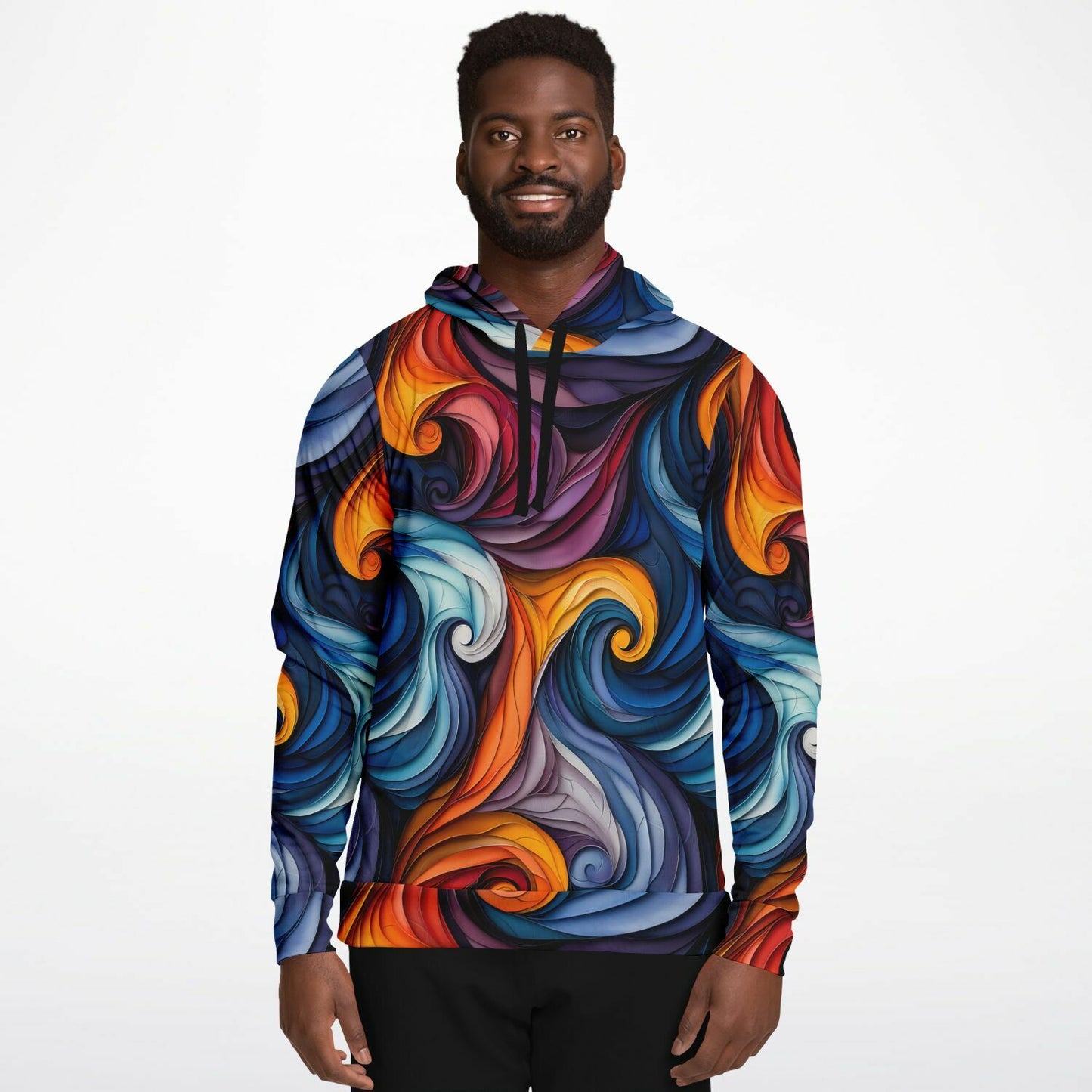 Vibrant Swirls Women's Hoodie for Bold and Artistic Style - AOP