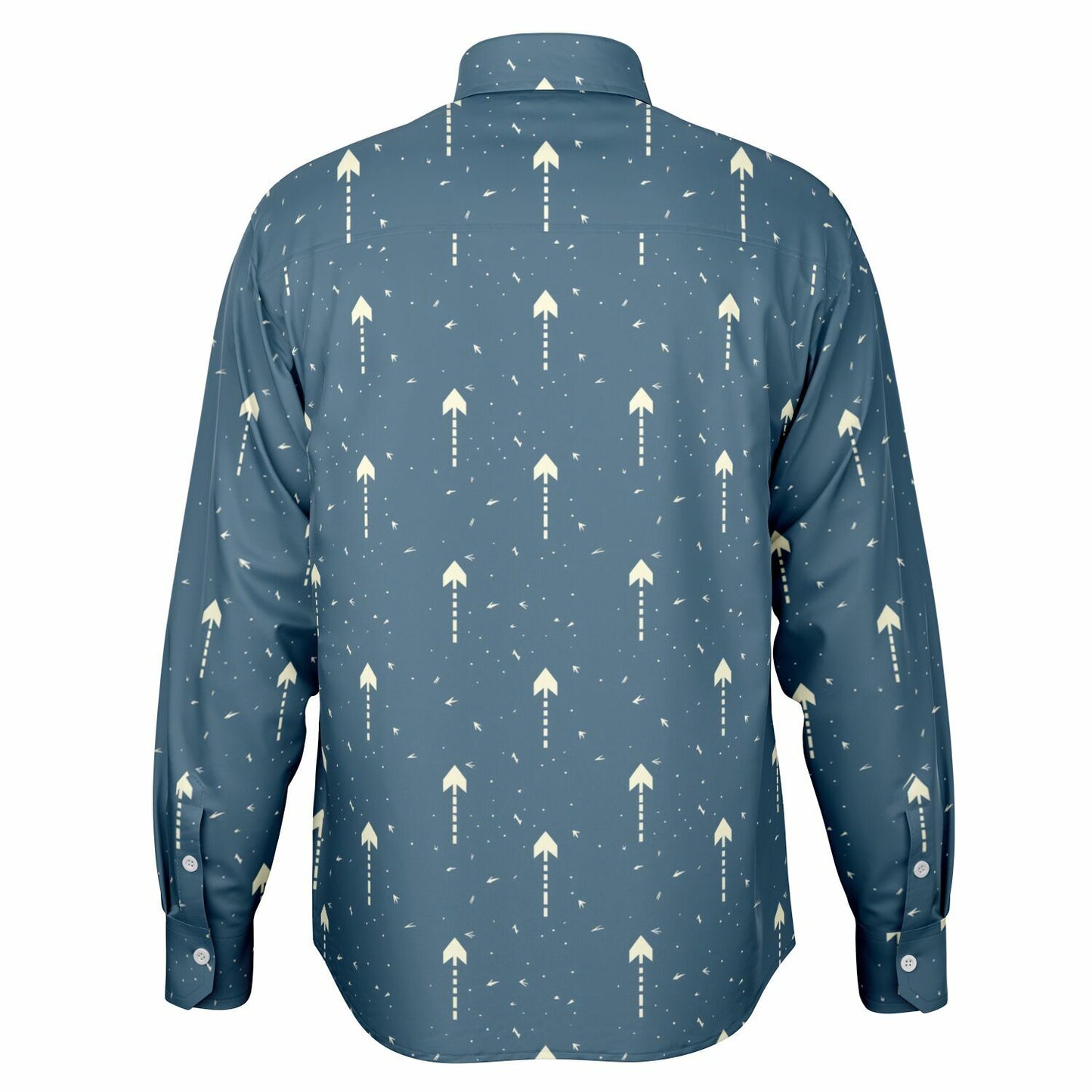 Upward Arrows Long Sleeve Button Down Shirt