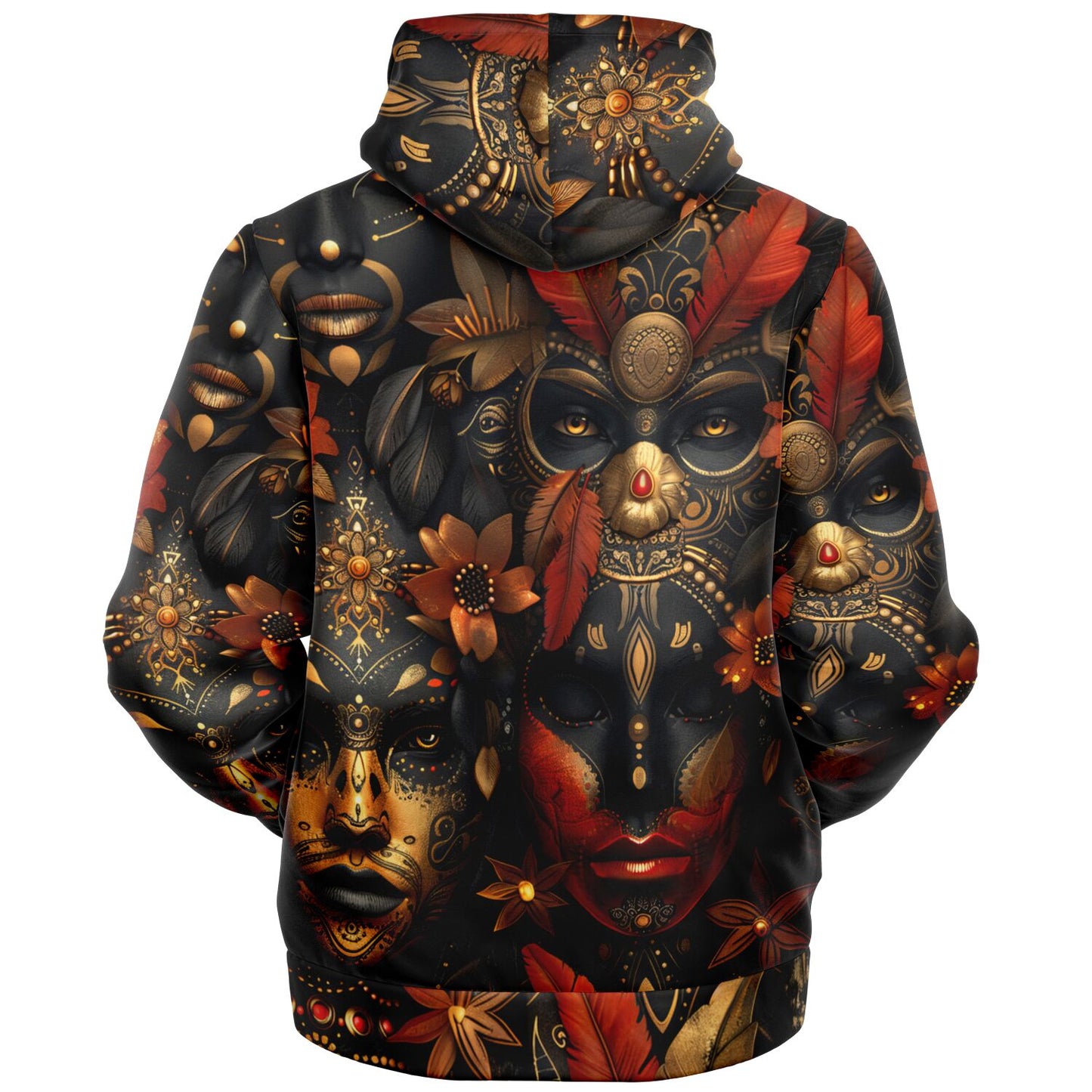 Mystical Masquerade Microfleece Zip Hoodie - AOP