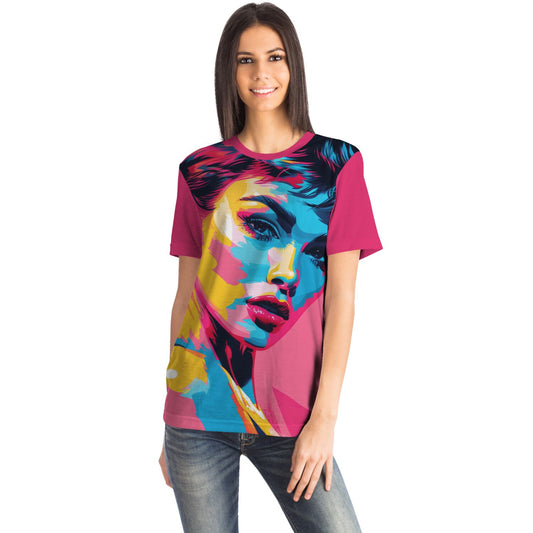 Vibrant Pop Art Portrait Women's T-Shirt