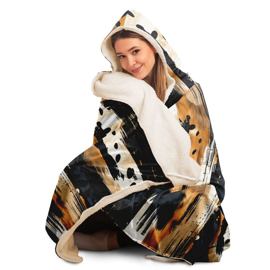 Wild Animal Print Hooded Blanket