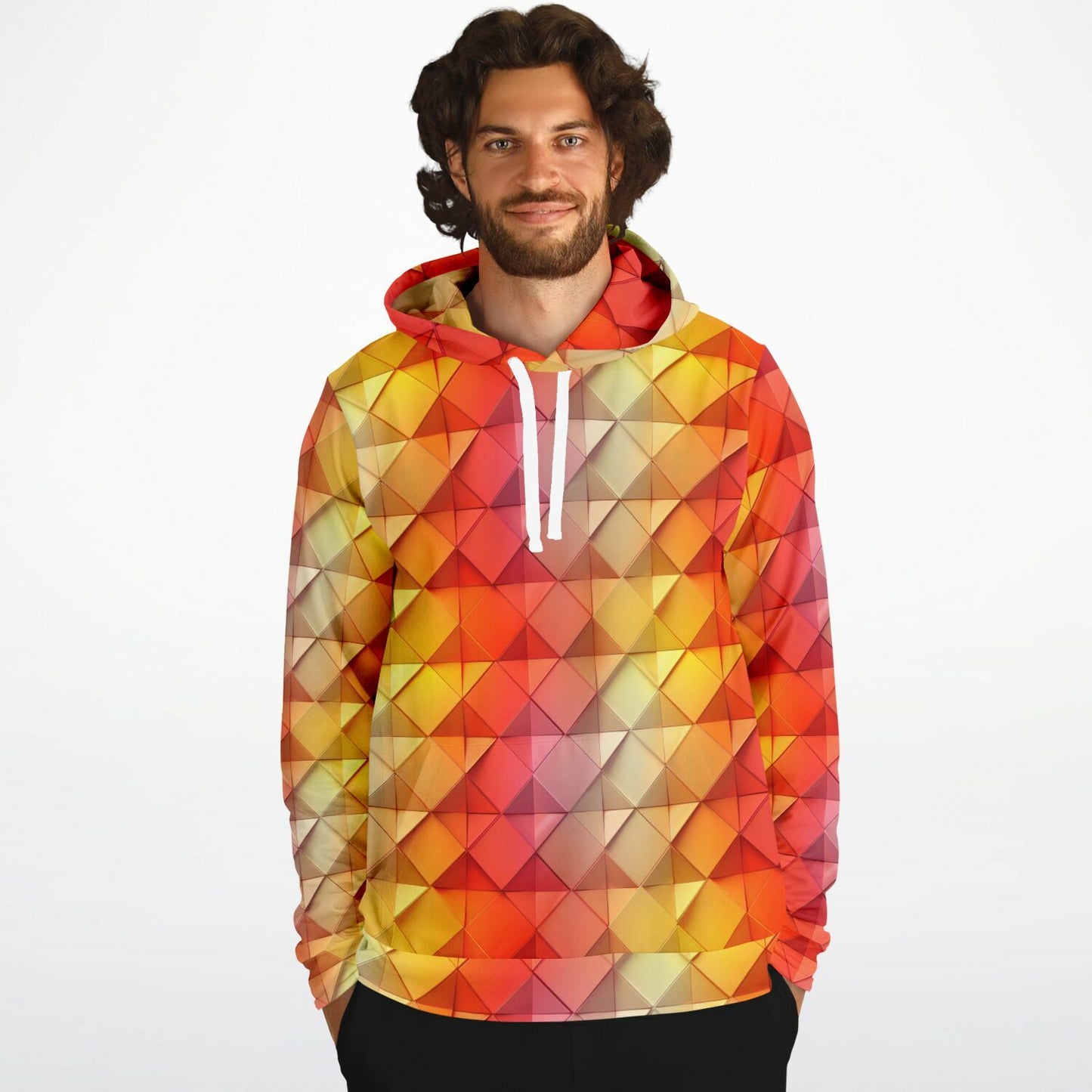 Geometric Sunset Unisex Hoodie - AOP