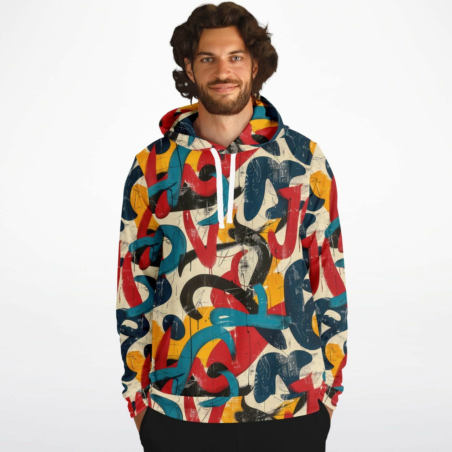 Urban Graffiti Pullover Fashion Hoodie - AOP