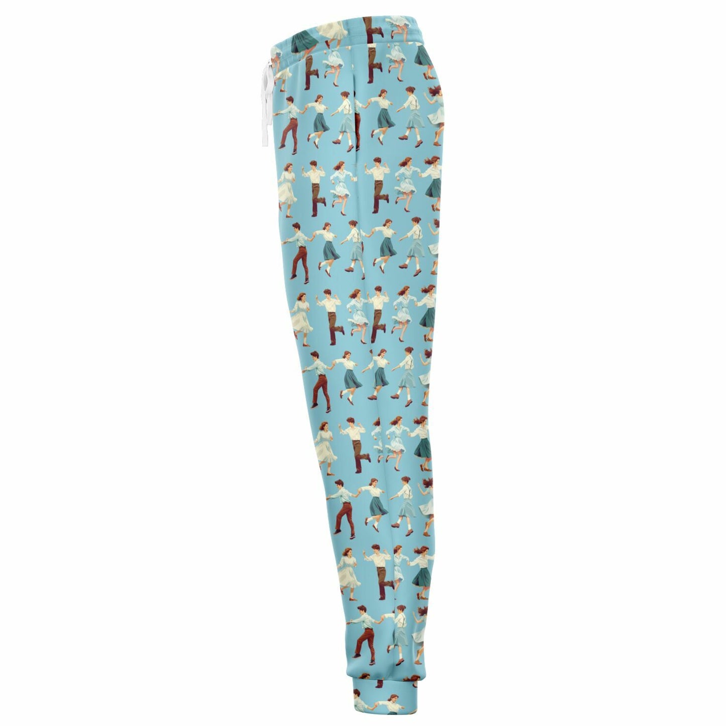 Retro Dance High-Waisted Joggers for Fun and Stylish Loungewear - AOP