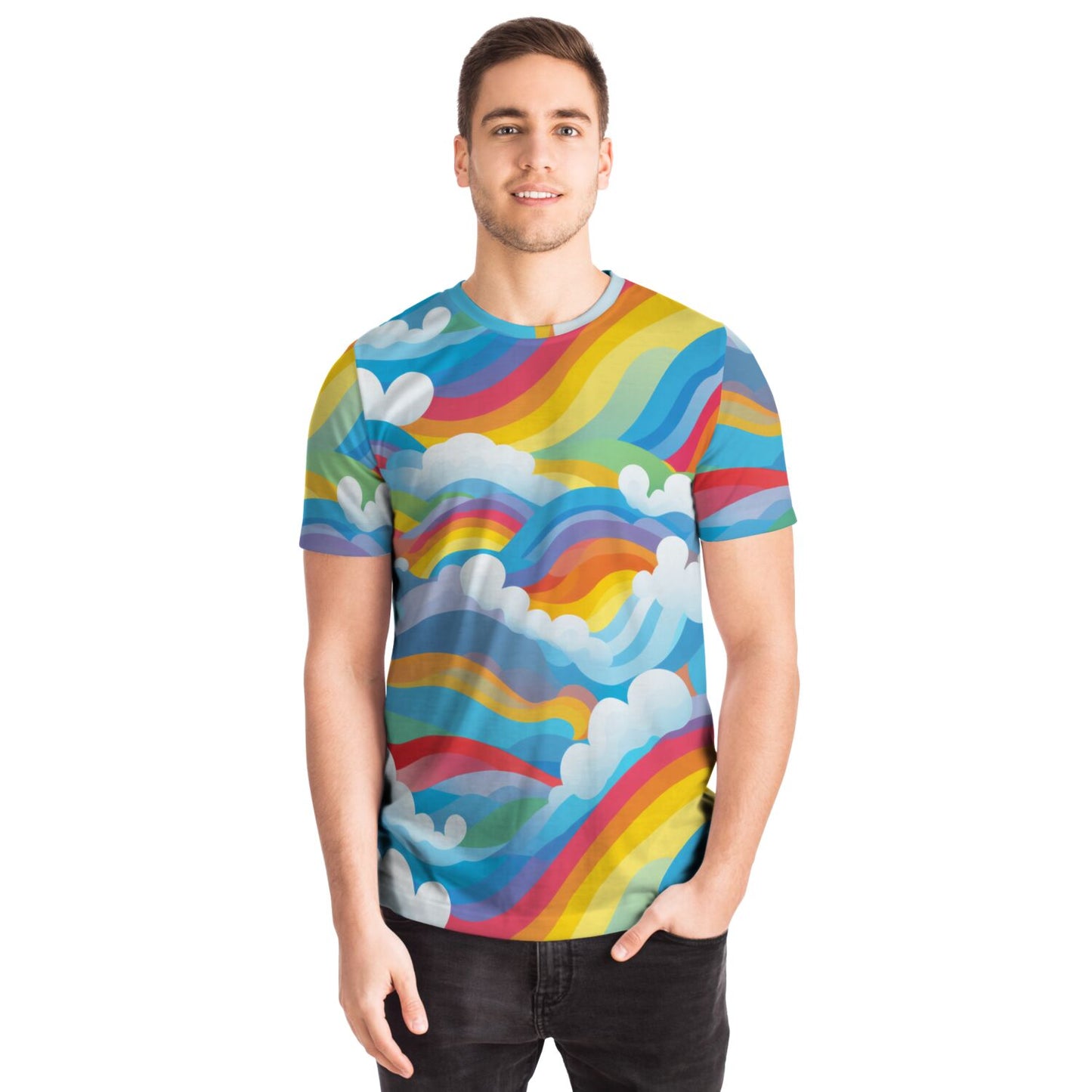 Retro Rainbow Clouds Unisex T-Shirt