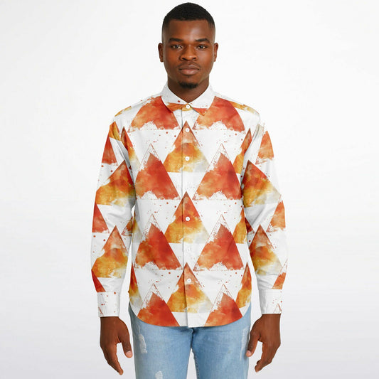 Autumn Peaks Long Sleeve Button Down Shirt