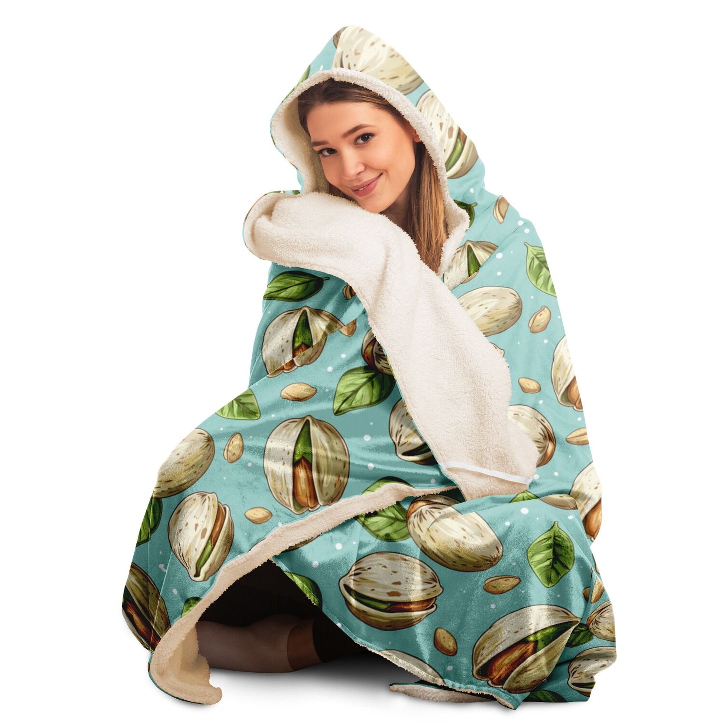 Cosy Pistachio Hooded Blanket