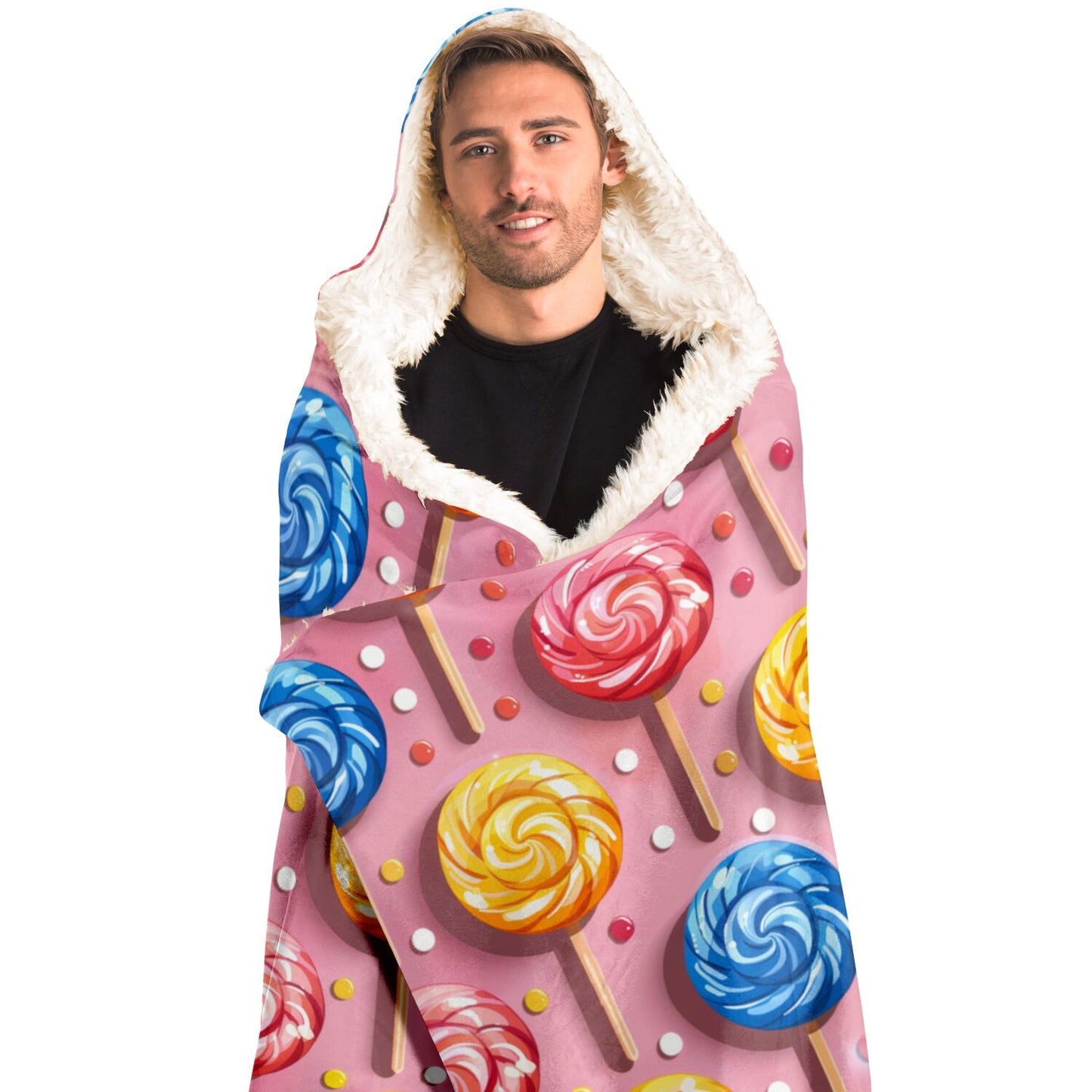 Candy Swirl Delight Hooded Blanket