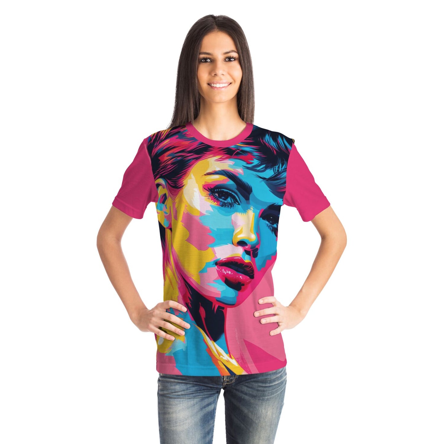 Vibrant Pop Art Portrait Women's T-Shirt