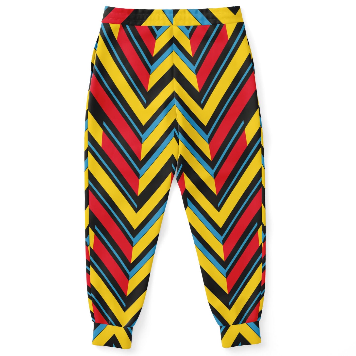 Vibrant Chevron High-Waisted Joggers for Bold and Trendy Loungewear - AOP