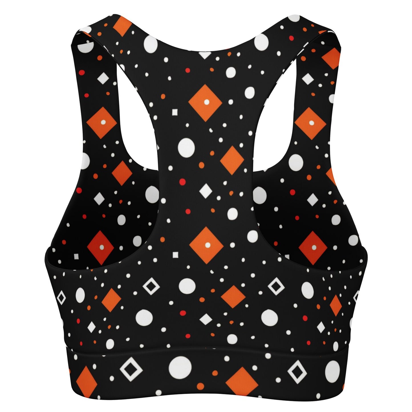 Bold Geometric Pattern Sports Bra