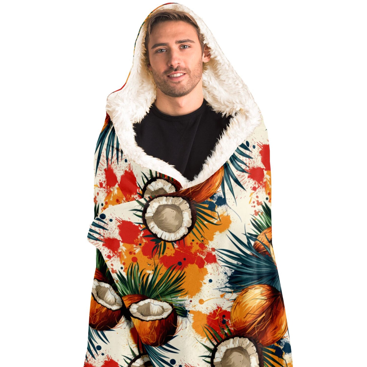 Tropical Coconut Hooded Blanket