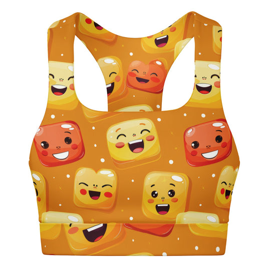 Happy Faces Padded Sports Bra