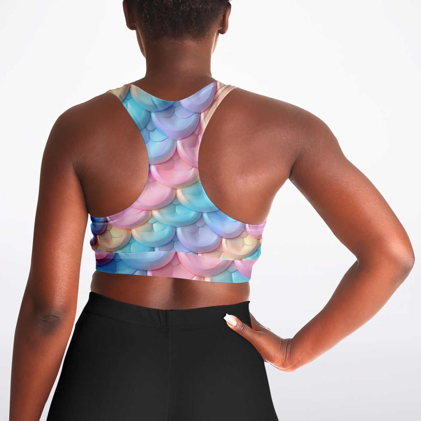 Enchanted Mermaid Scales Sports Bra