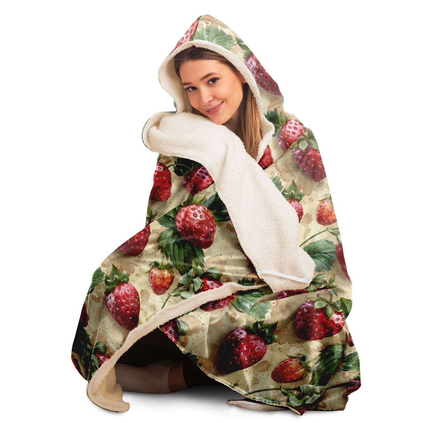 Juicy Strawberry Hooded Blanket