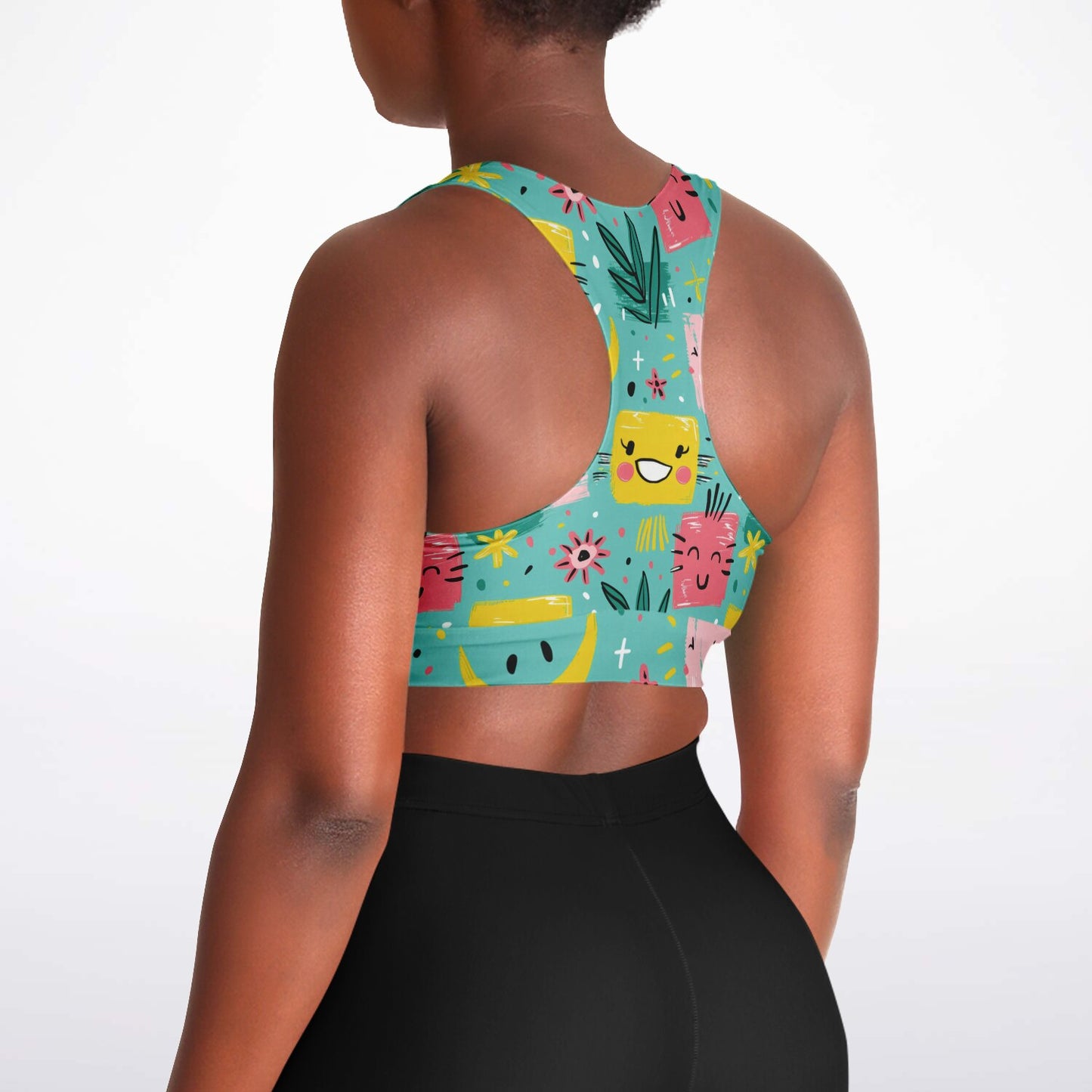 Tropical Joy Padded Sports Bra