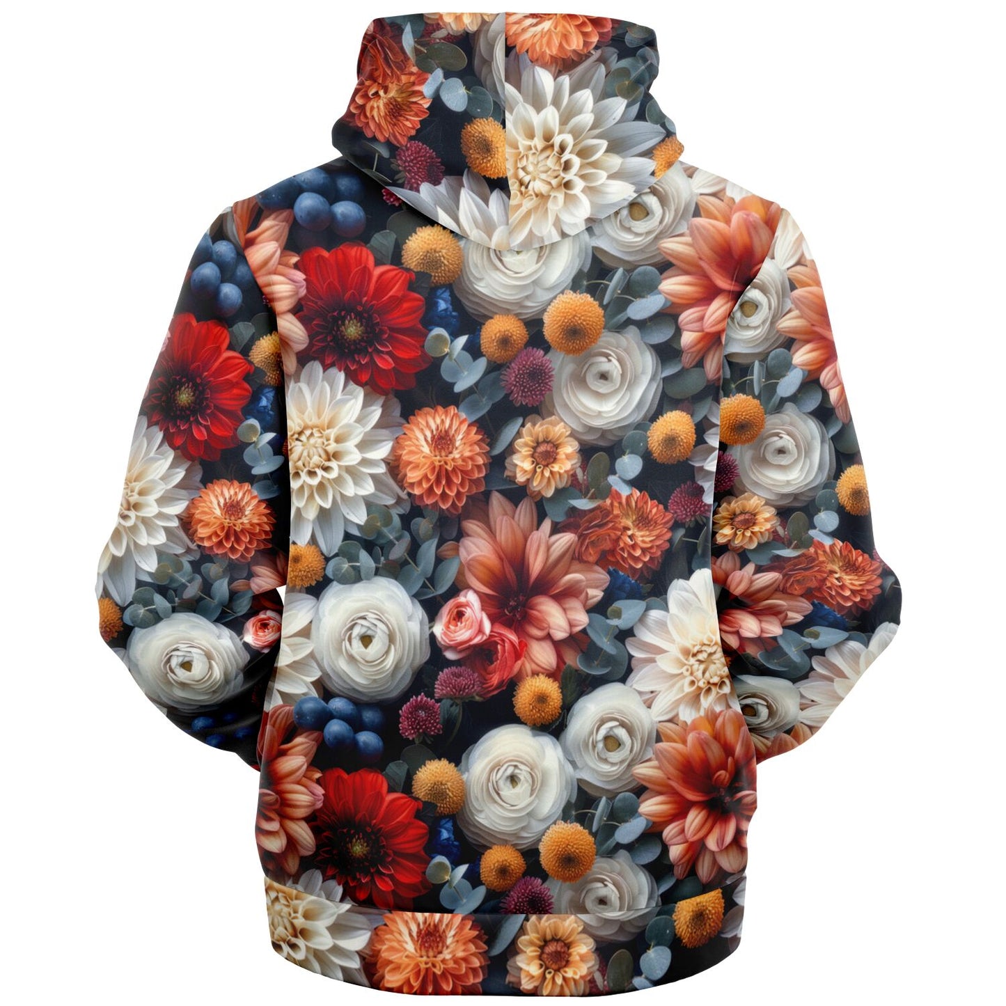 Floral Harmony Microfleece Zip hoodie - AOP