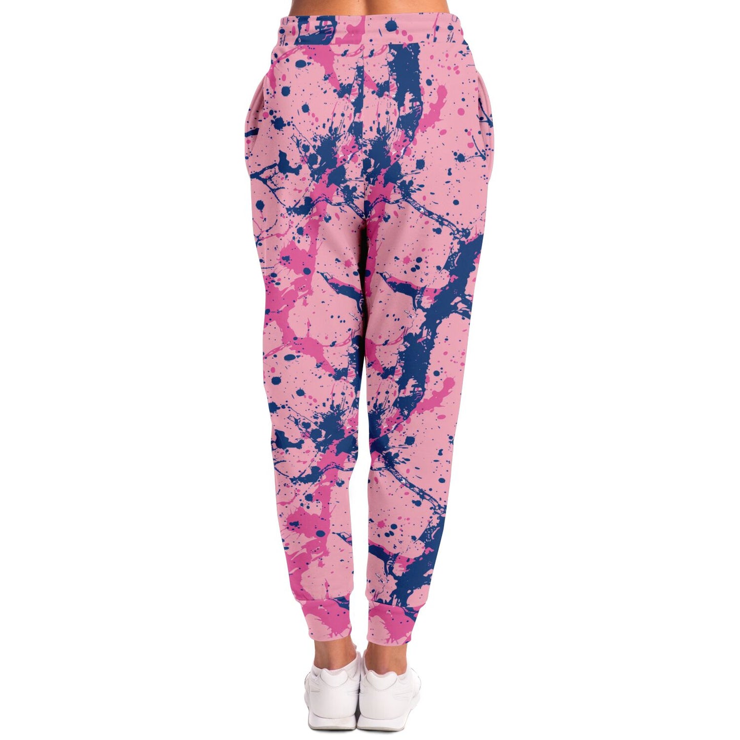 Pink And Blue Splash Joggers - AOP